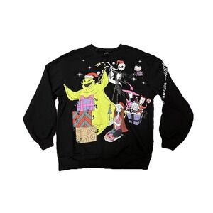 Disney The Nightmare Before Christmas Black Pullover Sweater Unisex Size Small